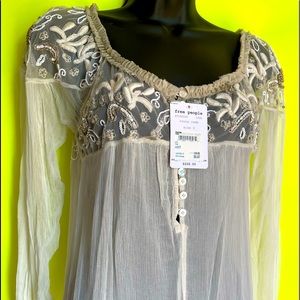 Free People Embellished Blouse